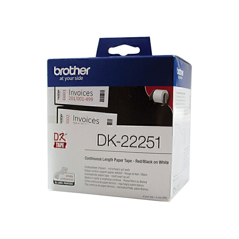 Brother DK22251 DK-22251 62mm Continuous Paper Label Roll (BLACK